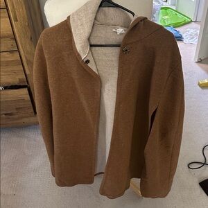 Camel Color Hooded Cape